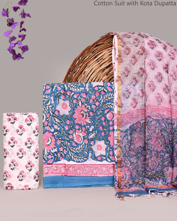 Mul Cotton Suit Sets With Kotta Dupatta image 0