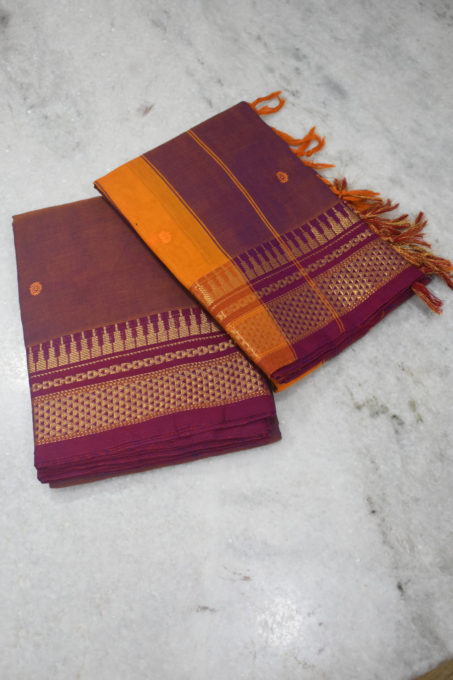 Narayanpet Peshwai Butta Cotton Suit Set image 0