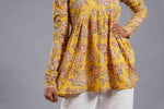 Mustard Floral Charm Top image 3