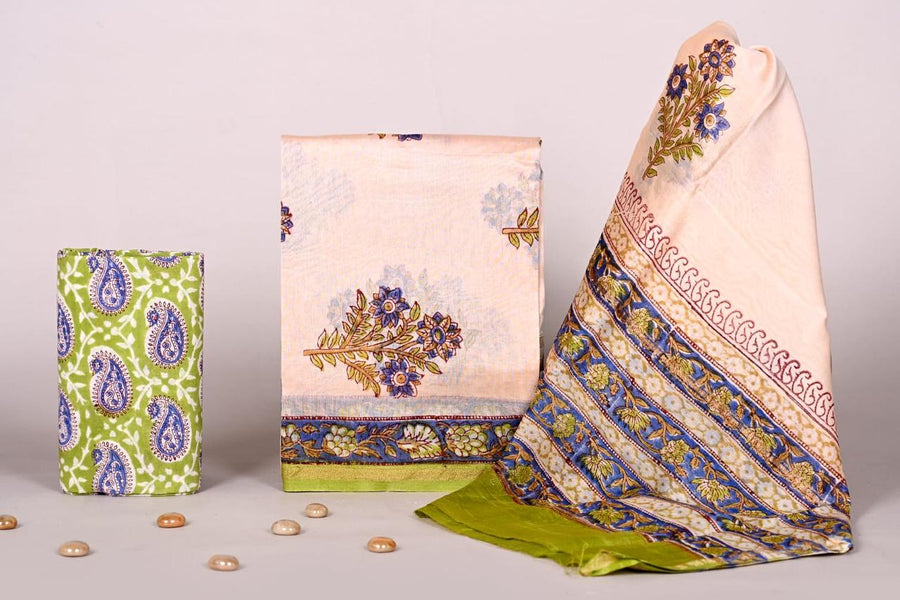 Chanderi Silk Cotton Suit Sets image 0