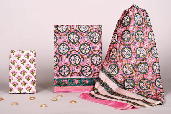 Chanderi Silk Cotton Suit Sets image 0