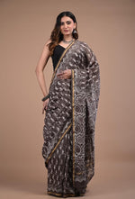 Handblock Chanderi Silk Cotton Sarees image 0