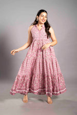 Rose Garden Tiered Sanganeri Dress image 0