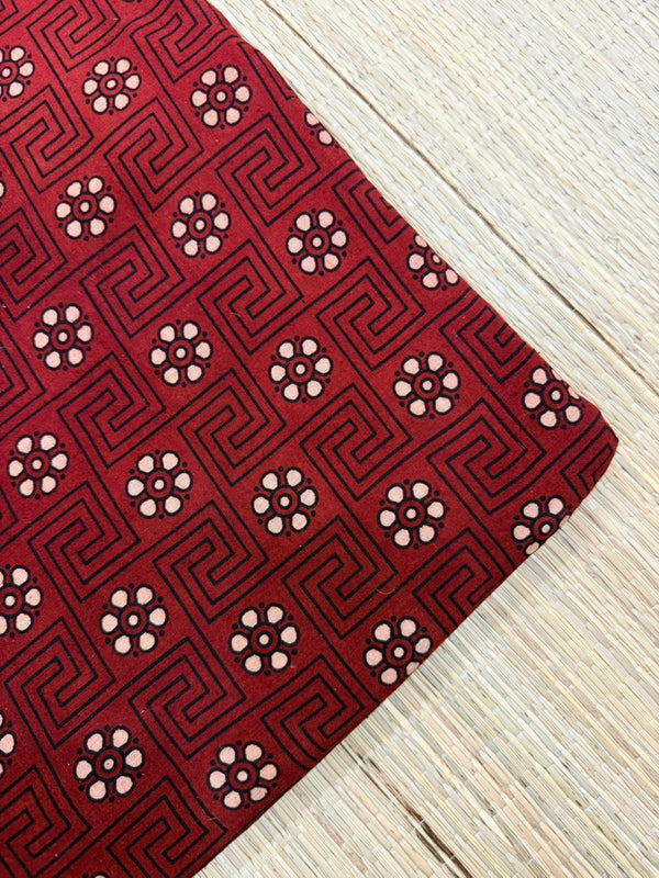 Ajrakh Veg Print Running Fabrics image 0