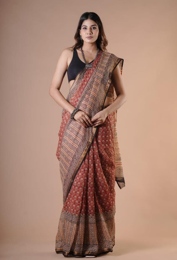 Handblock Kota saree image 0