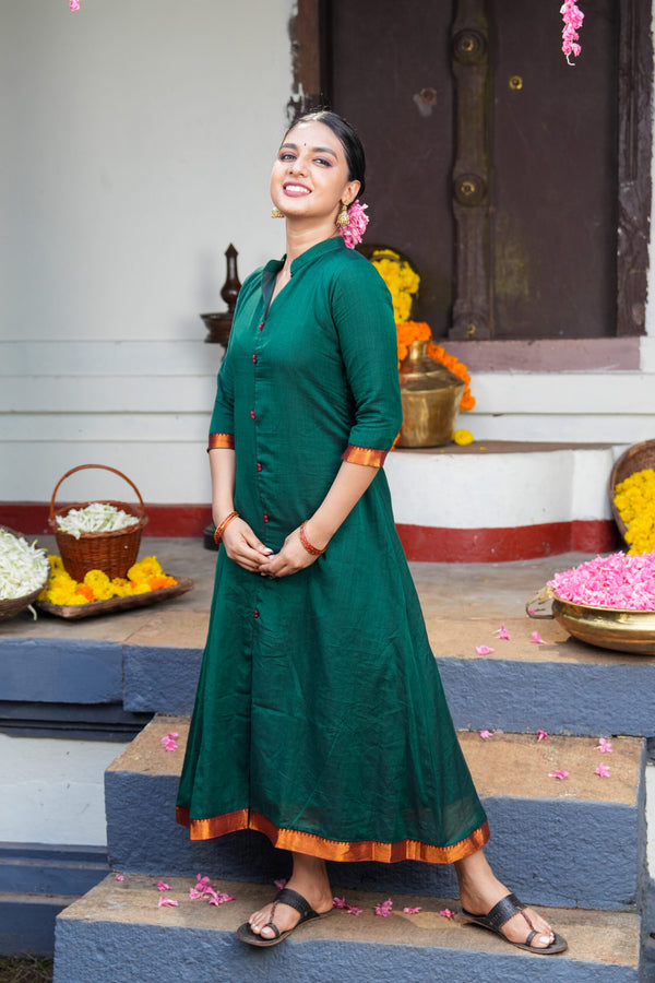 Charvika – Narayanpet Cotton A-Line Dress image 0