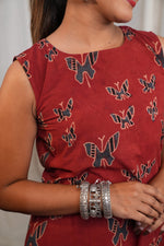 Ajrakh Madder Butterfly Co-Ord Set image 2