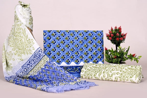 Mul Cotton Suit Sets With Shiffon Dupatta image 0