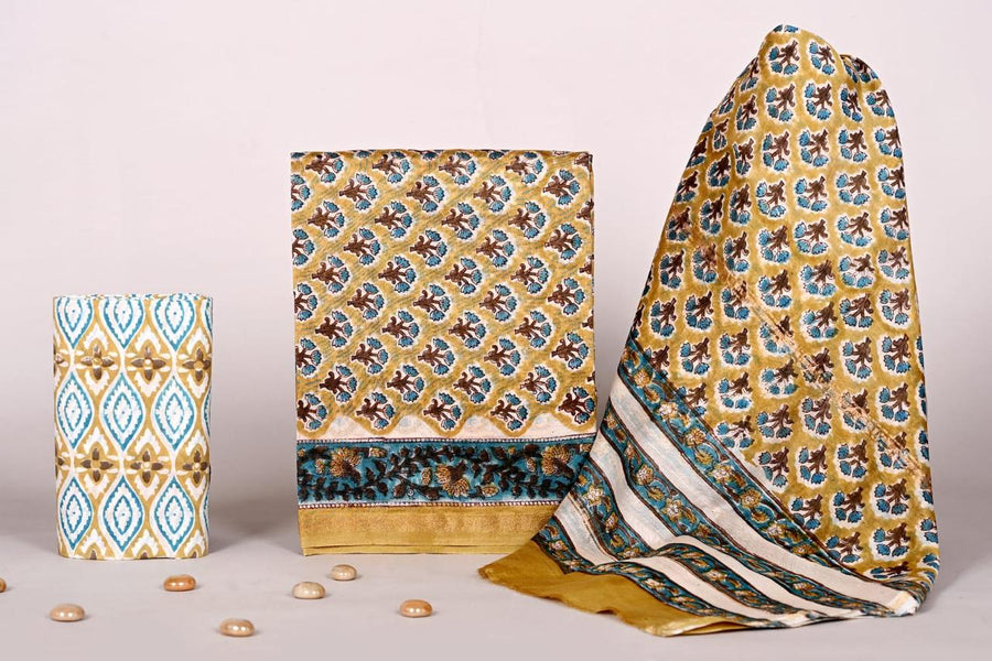Chanderi Silk Cotton Suit Sets image 0