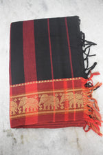 Narayanpet Jari Elephant Cotton Suit Set image 1