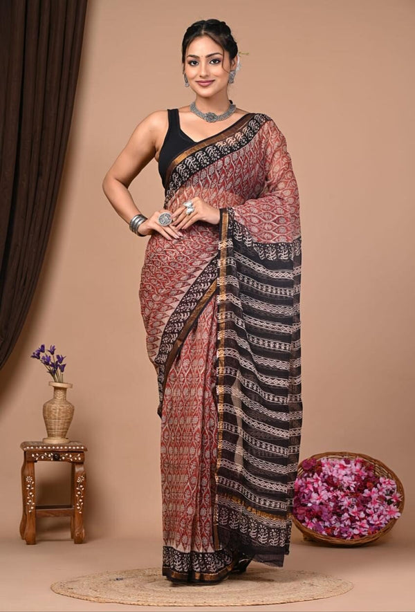 Handblock Kota saree image 0