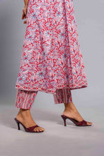 Blush Sanganeri Panelled Kurta Set image 3