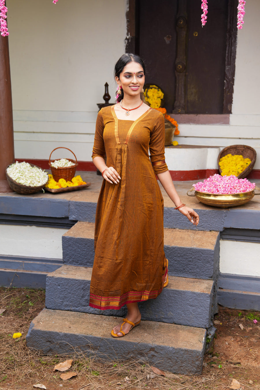 Vasudha – Narayanpet Cotton Dress image 0