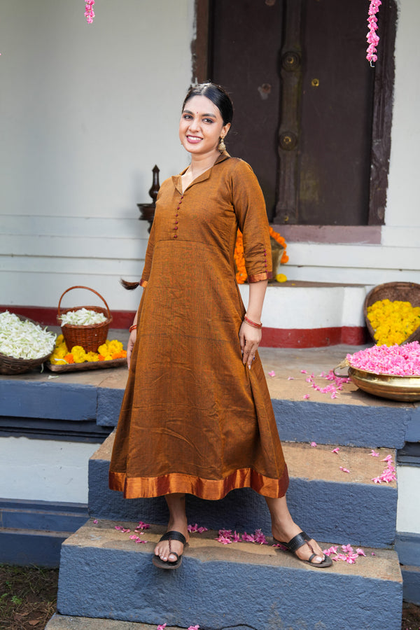 Ishani – Narayanpet Cotton A-Line Dress image 0