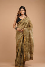 Handblock Chanderi Silk Cotton Sarees image 0