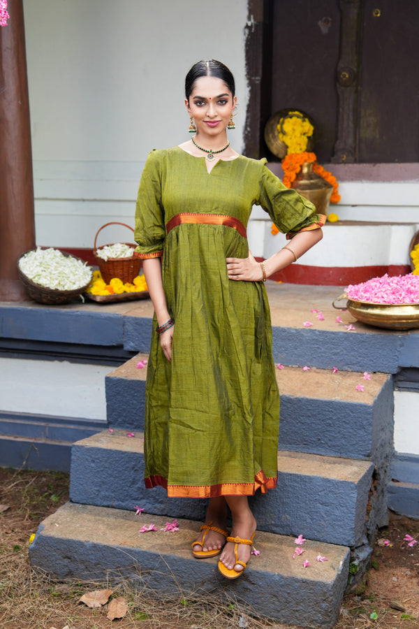 Kavya – Narayanpet Cotton Aline Dress image 0