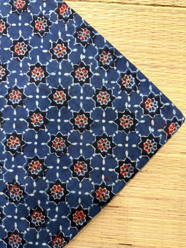 Ajrakh Blockprint Natural Running Fabrics image 0