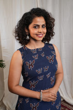 Ajrakh Blue Butterfly Co-Ord Set image 1