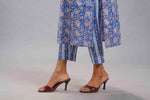 Azure Vine Sanganeri Sleeveless Kurta Set image 5