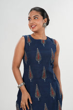 Blue Leaf Ajrakh Co-Ord Set image 1