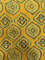 Ajrakh Blockprint Natural Running Fabrics image 2