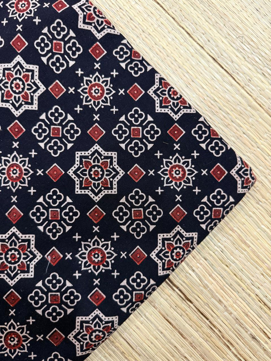 Ajrakh Veg Print Running Fabrics image 0