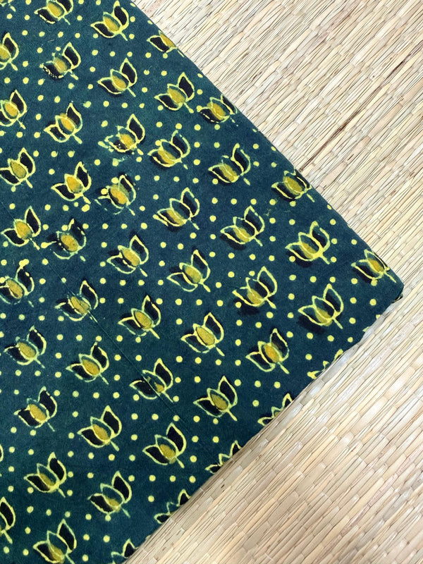 Ajrakh Blockprint Natural Running Fabrics image 0