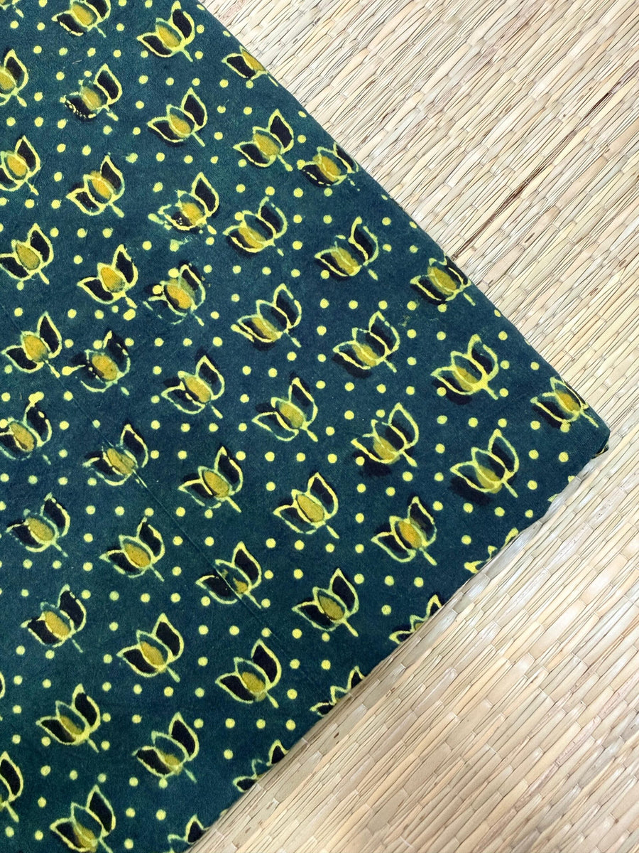 Ajrakh Blockprint Natural Running Fabrics image 0