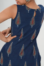 Blue Leaf Ajrakh Co-Ord Set image 5