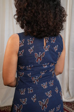 Ajrakh Blue Butterfly Co-Ord Set image 5