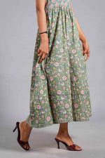 Mint Blossom Sanganeri Midi Dress image 4