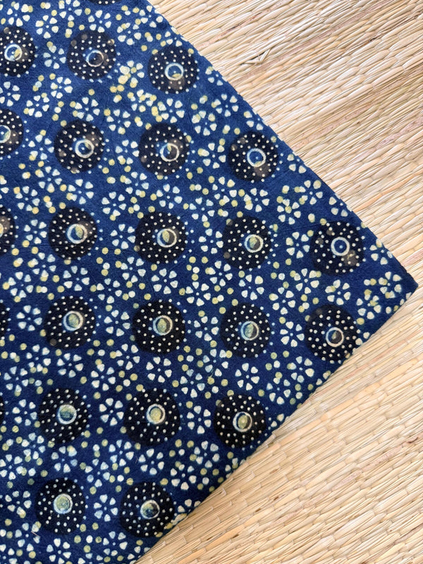 Ajrakh Blockprint Natural Running Fabrics image 0