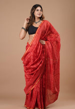 Handblock Chanderi Silk Cotton Sarees image 0