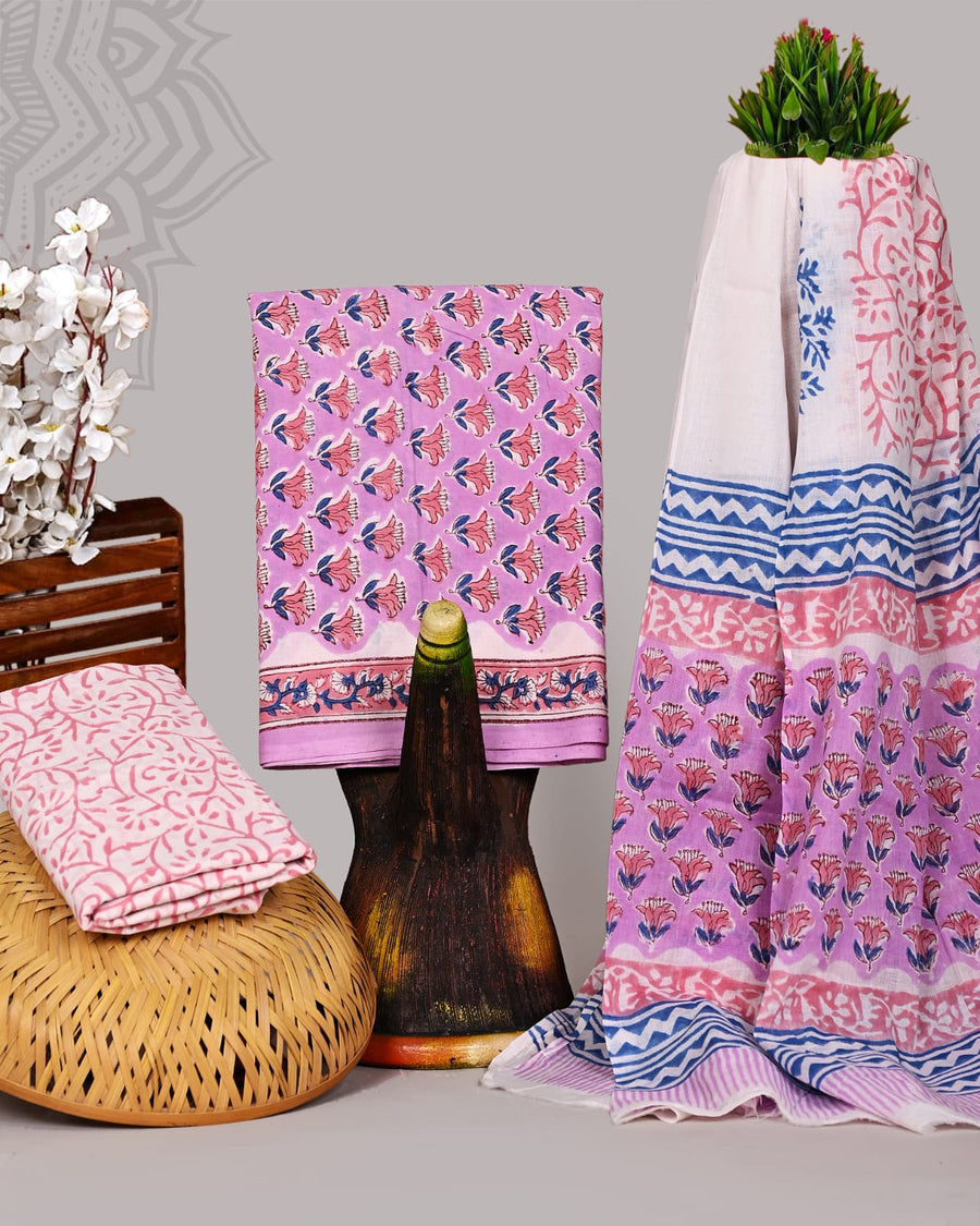 Mul Cotton Suit Sets With Cotton Dupatta image 0