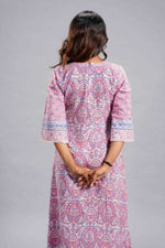 Blush Paisley Sanganeri Wrap Dress image 5