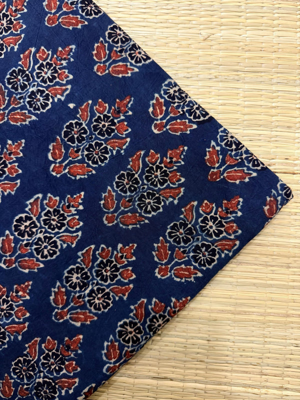 Ajrakh Blockprint Natural Running Fabrics image 0