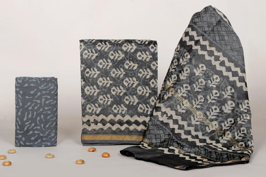 Chanderi Silk Cotton Suit Sets image 0