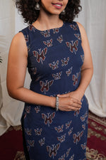 Ajrakh Blue Butterfly Co-Ord Set image 3