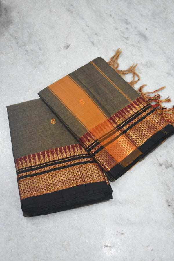 Narayanpet Peshwai Butta Cotton Suit Set image 0