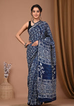 Handblock Chanderi Silk Cotton Sarees image 0