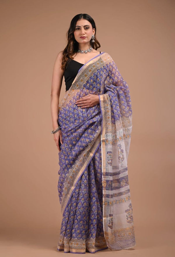 Handblock Kota saree image 0