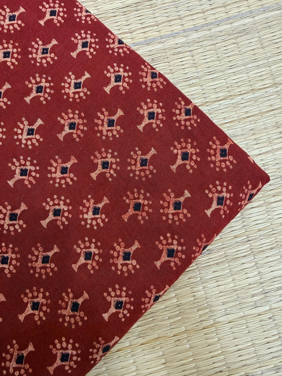 Ajrakh Veg Print Running Fabrics image 0