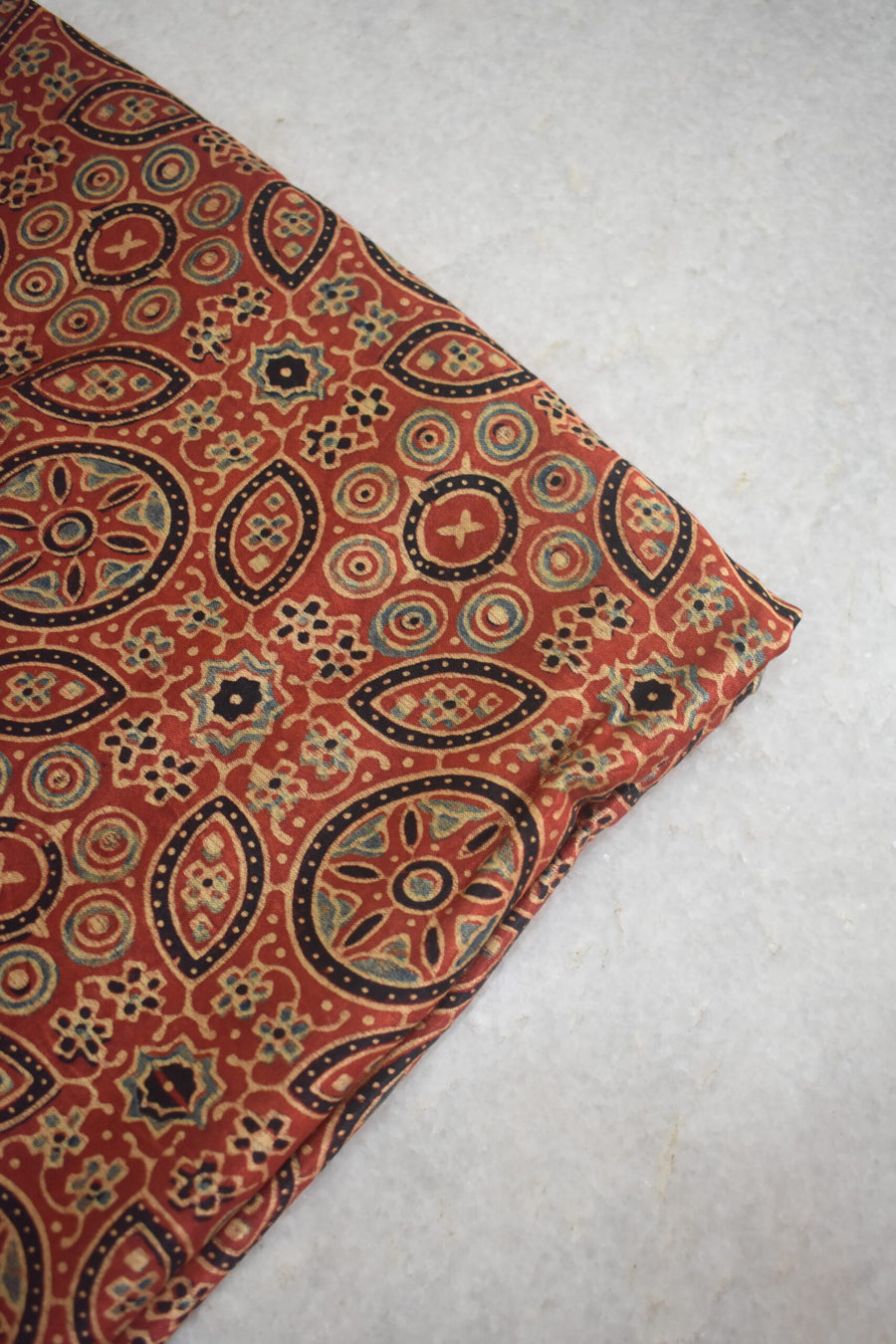 Ajrakh Mashru Silk Fabrics image 0