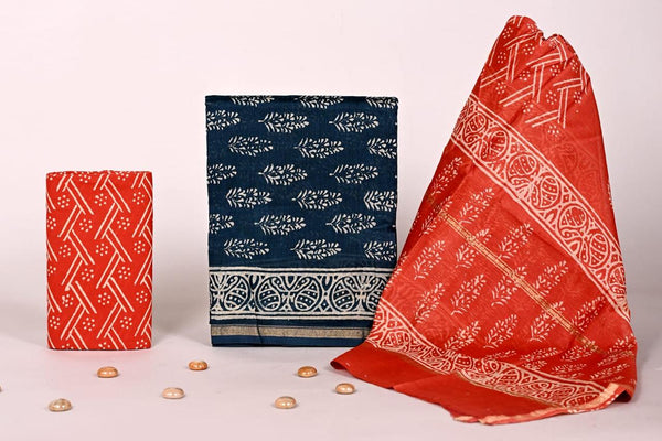 Chanderi Silk Cotton Suit Sets image 0