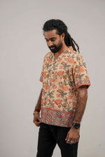 Peach Sanganeri Heritage Shirt image 4