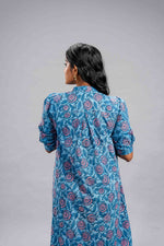 Azure Sanganeri Flow Dress image 4
