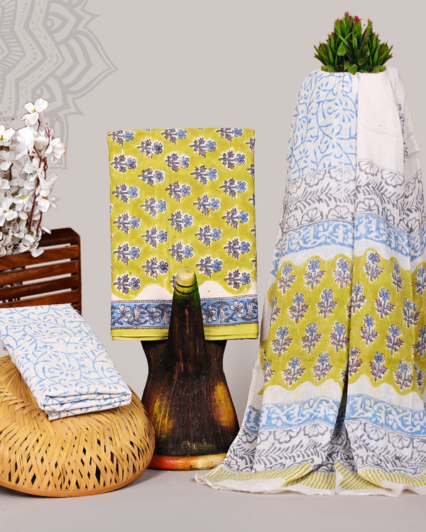 Mul Cotton Suit Sets With Shiffon Dupatta image 0