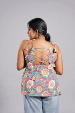 Teal Floral Muse Top image 5