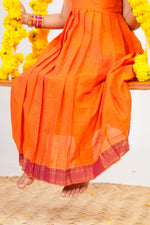 Kanaka Sunset Orange Mangalagiri Dress