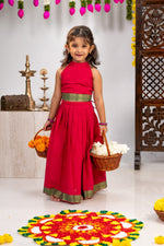 Kumkum Ruby Mangalagiri Pavada Set
